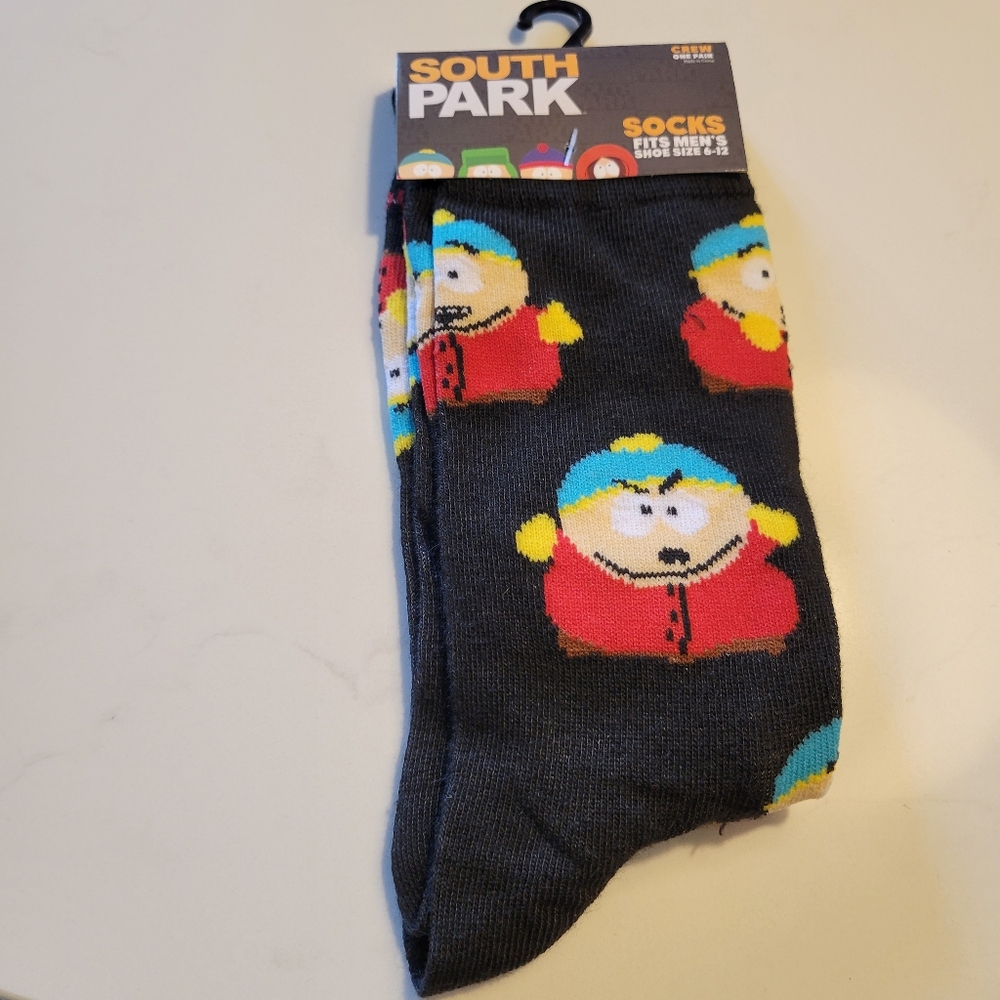 Cartman Socks Comedy Central South Park Socks Size 6-12  NEW